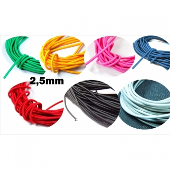 Rubber cord, hat rubber, elastic cord diameter 2.5mm 6 colors on offer