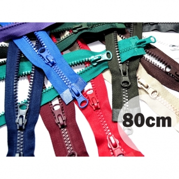 2 way zipper divisible length 80cm plastic tooth width 5mm 9 colors on sale for winter jackets, vests, coat