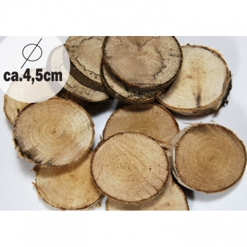 1 pc wooden disc diameter ca. 4.5cm oak for deco and craft