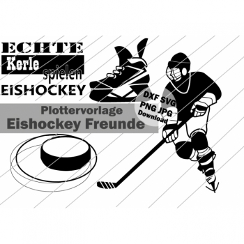 Plotterdatei Eishockey Winter SVG DXF download