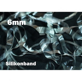 Silikonband Silikonlitze Transparentband Framilon Band transparent 6mm für Raffungen und Kräuselungen BH Gummilitze silikon nähen