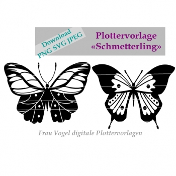 Plotterdatei Schmetterling Sommer SVG DXF sofort download