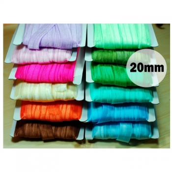 Folded rubber Folded elastic band 20mm 12 colors on offer