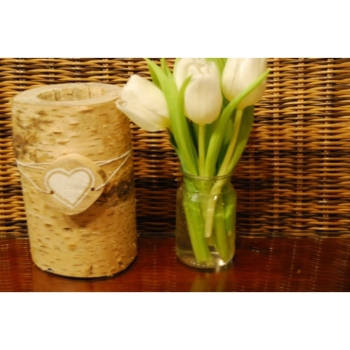 Kaufen Holzvase Blumenvase Vase aus Birkenholz Tischdeko Frühling Deko Tisch Deko. Bild 4