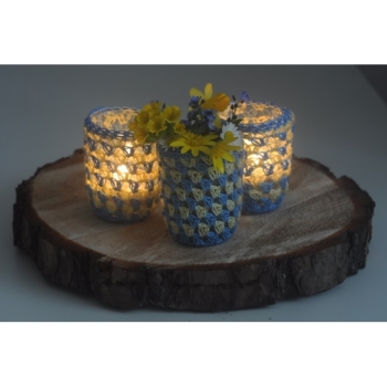 Kaufen Windlicht Kerze Vase Frühlingsdeko Ostern Deko Tischdeko. Bild 1