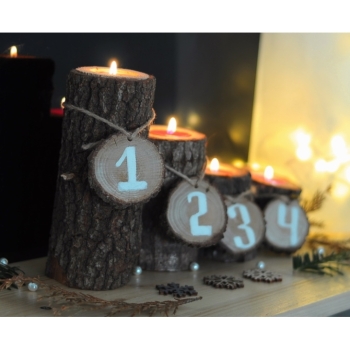 Advent candles Advent wreath wooden candles