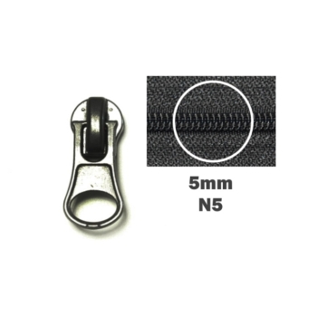 Schieber Zipper Ersatzzipper Reparatur Umtausch 5mm N5 Nylon