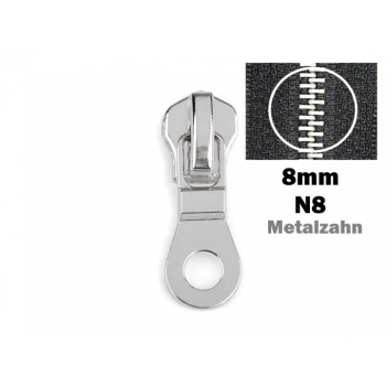 Ersatz Zipper 8mm N8 Metalzahn Reparatur Umtausch
