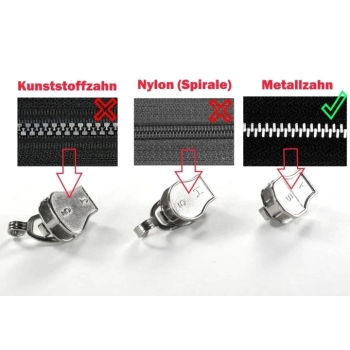Ersatz Zipper 8mm N8 Metalzahn Reparatur Umtausch. Bild 2 Kaufen Ersatz Zipper 8mm N8 Metalzahn Reparatur Umtausch. Bild 2