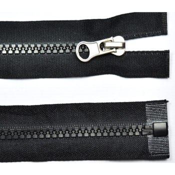 Reißverschluss-65cm-teilbar-Metallzipper-Farbauswahl-Naehzubehoer. Picture 7 Buy Teilbarer Reißverschluss 65cm türkis mit silbernem Metallzipper, Farbauswahl im Hintergrund, Nähzubehör für Jacken und Taschen. Picture 7