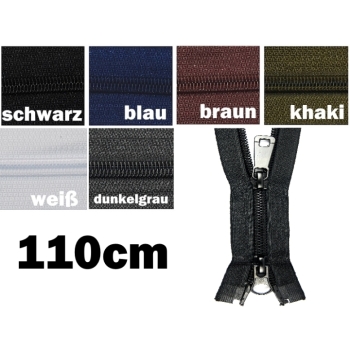 2 way zipper 110cm 7mm dvisible