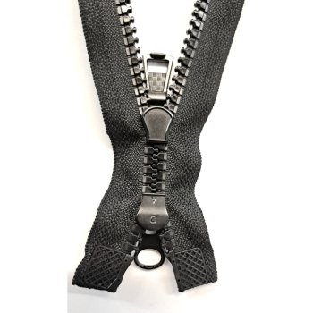 Buy Zwei Wege Reißverschluss teilbar 85cm schwarz Kunststoffzahn 5mm. Picture 4
