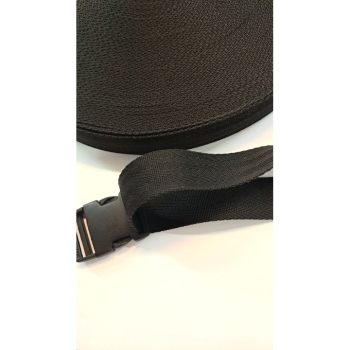 Kaufen Gurtband 30mm schwarz soft. Bild 2