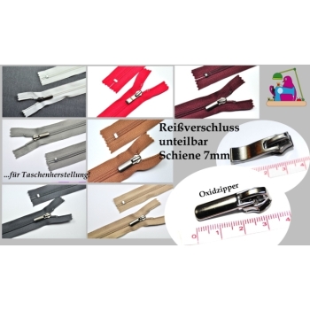 Reissverschluss 50cm nicht teilbar 7mm N7