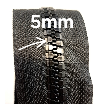 Kaufen Reissverschluss teilbar 85cm 5mm N5 schwarz verstärkt. Bild 3
