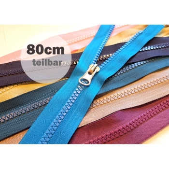 Reissverschluss teilbar 80cm 5mm N5 Metall Zipper