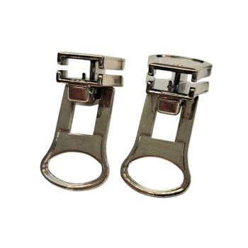 Kaufen Ersatz Zipper Schieber für Reißverschluss 8mm Nummer 8D hell nickel. Bild 2