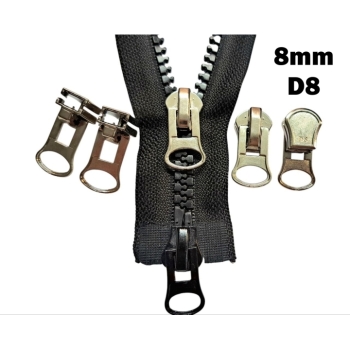 Ersatzzipper Schieber für Reißverschluss 8mm 8D Reparatur Umtausch