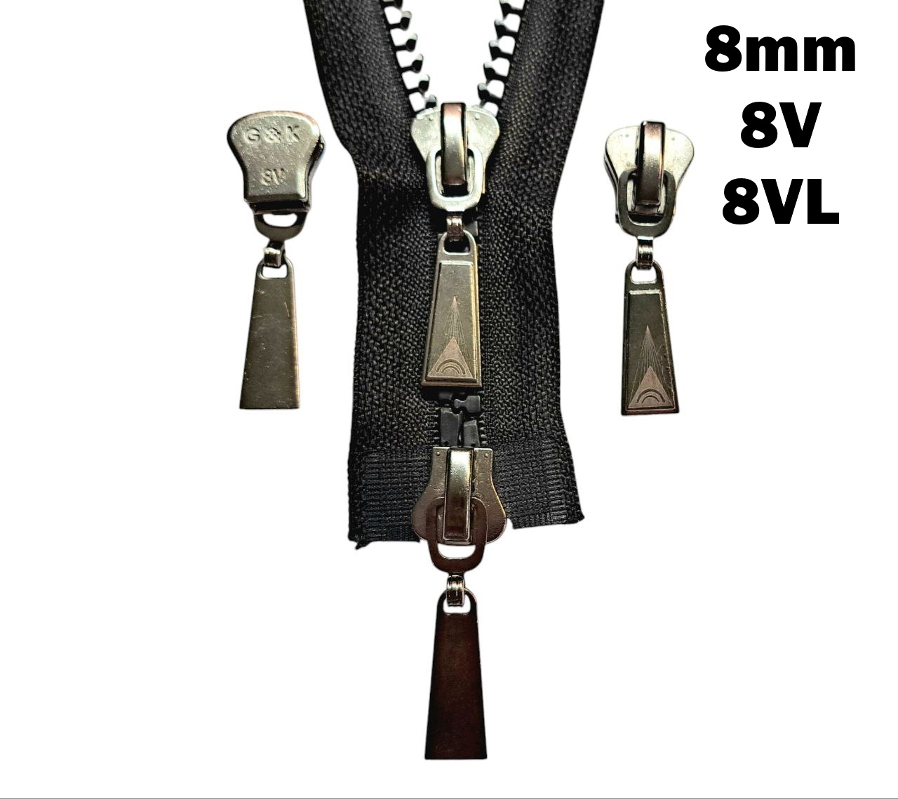 Reißverschluss Zipper Schieber Größe 8mm 8VS