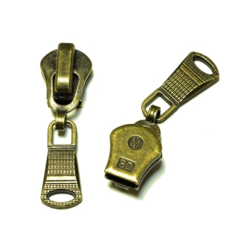 1 St Zipper Schieber Reißverschluss Metall Zahn 8mm N8 reparieren umtauschen