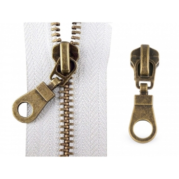 Replacement zipper for metal zipper 5mm N5 antique