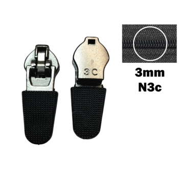 Ersatz Zipper Schieber für Reißverschluss 3mm N3c 
