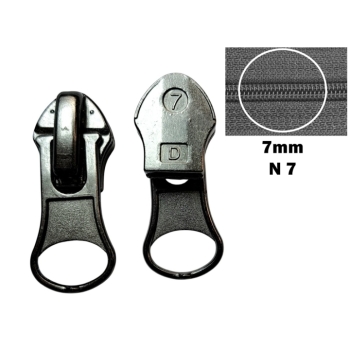Zipper Schieber Ersatz Zipper 7mm Num7 oxid reparieren umtauschen 