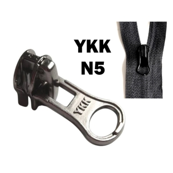 YKK Ersatz Zipper Ersatz Schieber 5mm N5 schwarz oxid nickel für wasserdichte umgekehrte Reißverschluss