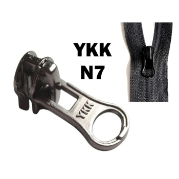 YKK Ersatz Zipper Ersatz Schieber 7mm N7 schwarz oxid nickel für wasserdichte umgekehrte Reißverschluss