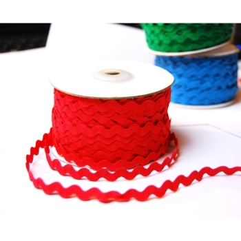 3m Zackenlitze Wellenband Zick Zack Band rot 0,80euro/1m