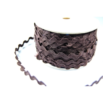 3m Zackenlitze Wellenlitze Zick Zack Band dunkelbraun 0,80euro/1m