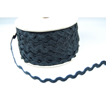 3m Zackenlitze Wellenband Zick Zack Band schwarz 0,80euro/1m