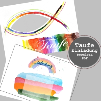 Taufeinladung PDF Download | Einladung Taufe zum Ausdrucken | Aquarell Regenbogen-Fisch | Für Junge & Mädchen | Sofortdownload Taufeinladung PDF Download | Einladung Taufe zum Ausdrucken | Aquarell Regenbogen-Fisch | Für Junge & Mädchen | Sofortdownload