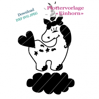 Buy Plottervorlage Plotterdatei "Baby Einhorn" PNG SVG JPG DXF Download Artikel. Picture 1