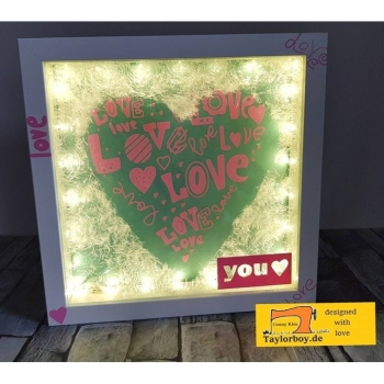 Kaufen Plottervorlage Plotterdatei Herz "Love you" SVG PNG JPG DXF Download Artikel. Bild 14