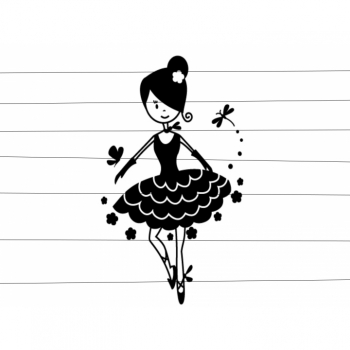 Kaufen Plottervorlage Plotterdatei "Ballerina" SVG PNG JPG DXF Downloadartikel. Bild 2