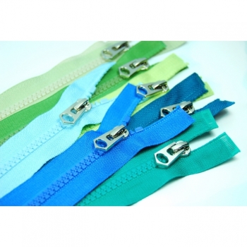 Zipper divisible Design Edition Steel Gray Length 45cm Plastic tooth 5mm over 30 colors on offer