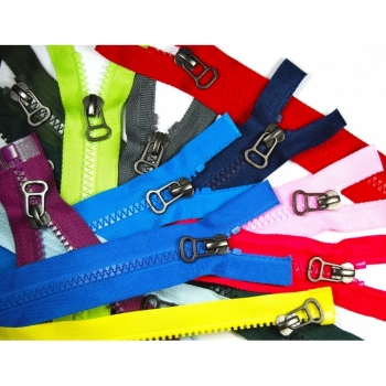 Buy Jacket zipper type Pear divisible Length 65cm Plastic tooth 5mm Num.5 large color choice. Picture 2
