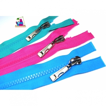 Zipper Sport style divisible length 50cm sturdy plastic tooth 5mm over 30 colors on offer