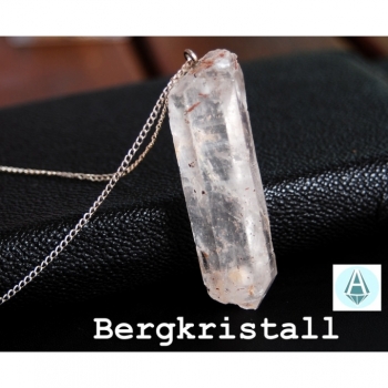 Pendant gemstone rock crystal, 65x18, pure nature