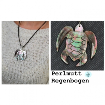 Kaufen Halskette Kette Halsschmuck Perlmutt Schildkröte Länge 51cm. Bild 1