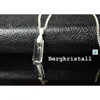 Buy Halskette, Kette Anhänger Edelstein Bergkristall  Länge 44cm . Picture 1
