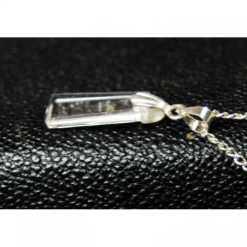 Kaufen Halskette, Kette Anhänger Edelstein Bergkristall  Länge 44cm . Bild 2