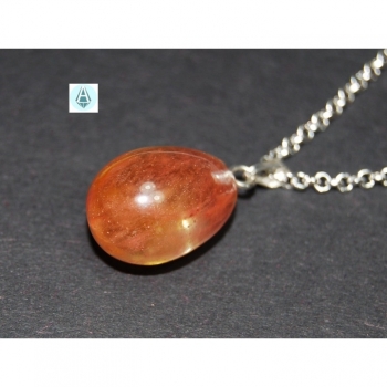Necklace Chain Pendant Gemstone Chrisopraz 56cm
