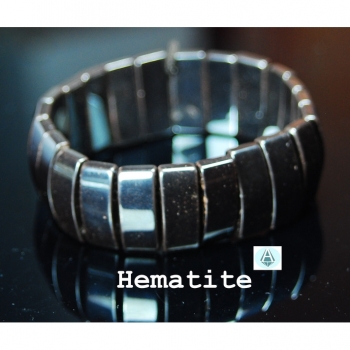 Kaufen Armband Edelstein Hematite schwarz massiv unisex. Bild 4