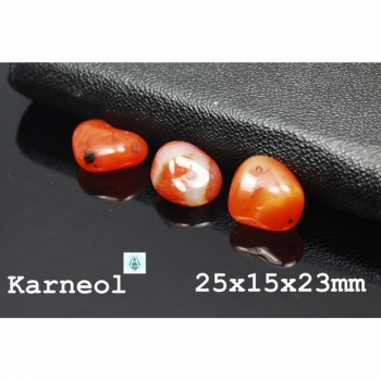 Buy 3St. Naturedelstein Karneol, orange, braun. Picture 1