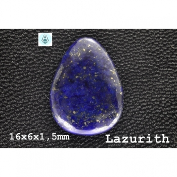 1st. Cabochon gemstone Lazurith 16x6x2mm