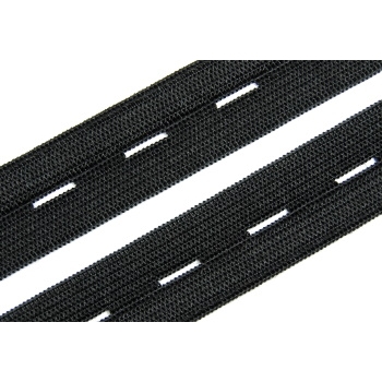 Buy Elastische Knopflochgummiband, Gummiband, weiss oder schwarz Breite 2cm . Picture 3