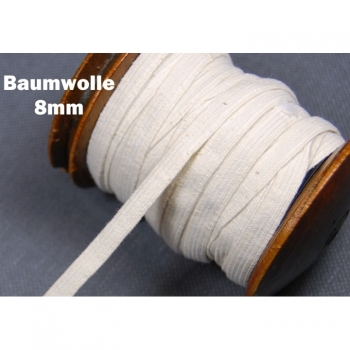 SALE!Elastic rubber band, cotton elastic color creme, width 8mm