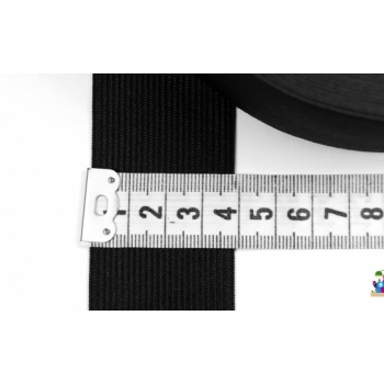 Kaufen Elastische Gummiband Breite 4cm Farbe schwarz. Bild 1